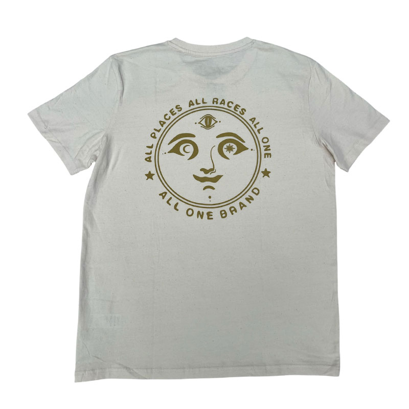 Face Back Print Tee - Natural