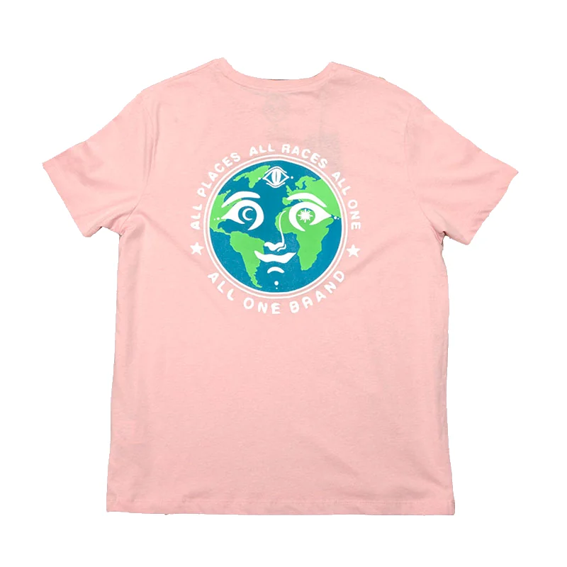 All places All races Organic Tee- Light Pink