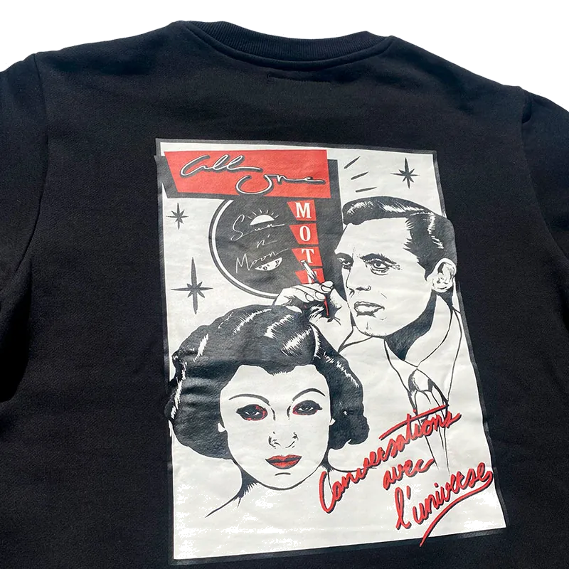 Conversations avec l'univers crewneck - Black