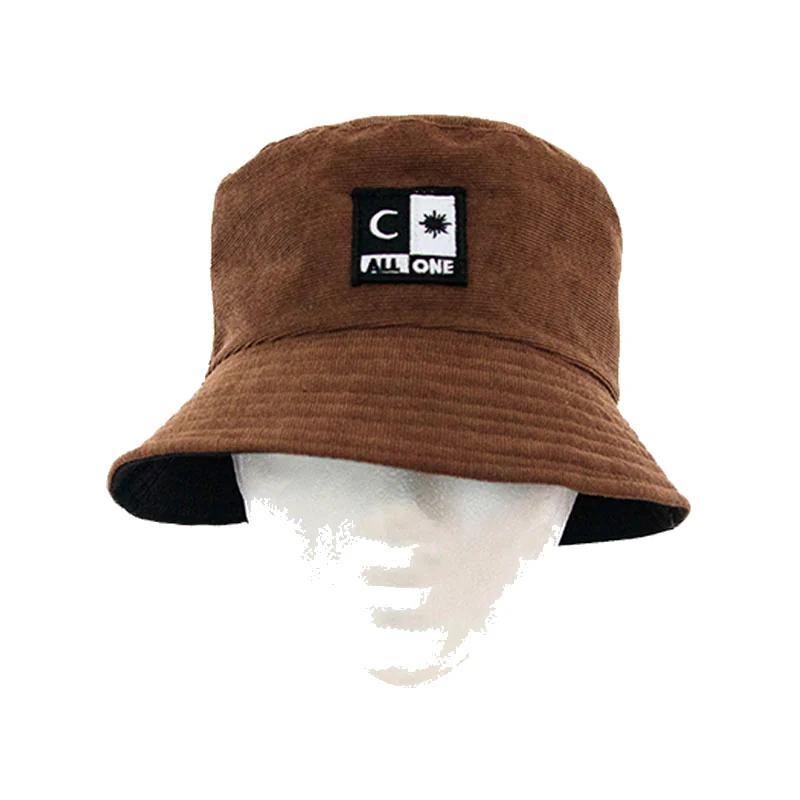 Corduroy Reversible Bucket Hat - Brown/Black