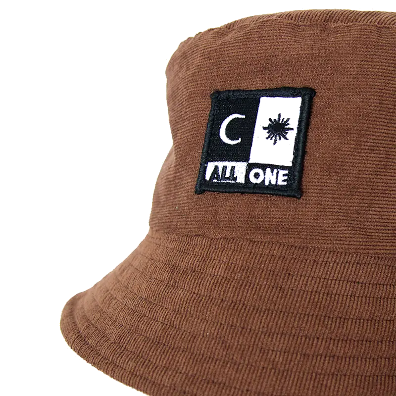 Corduroy Reversible Bucket Hat - Brown/Black