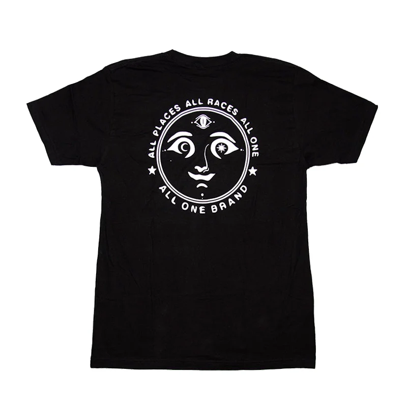 All one face back print black-white