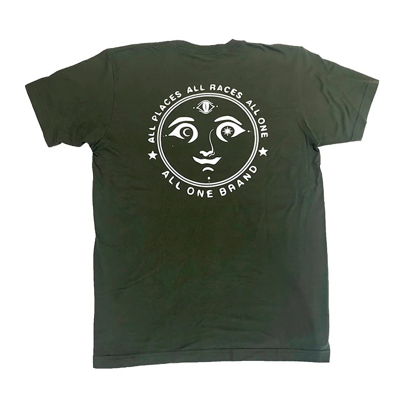 All one face back print olive-white