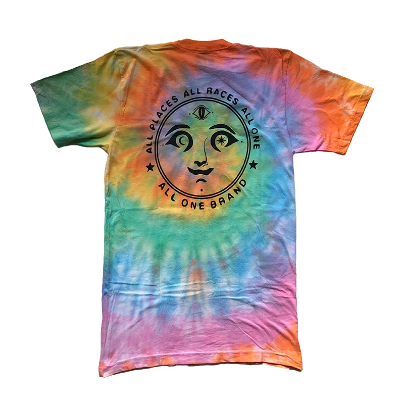 All one face back print tie dye