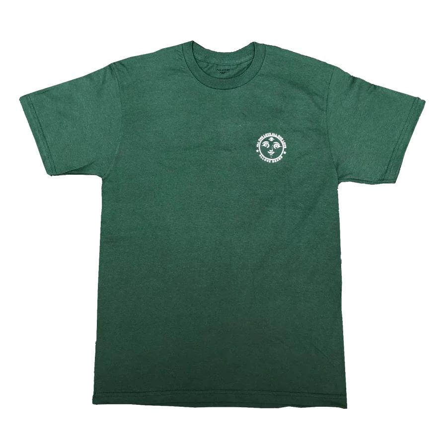 Face logo tee dark forest