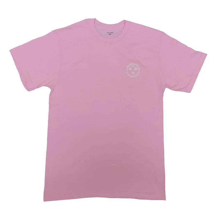 Face logo tee light pink
