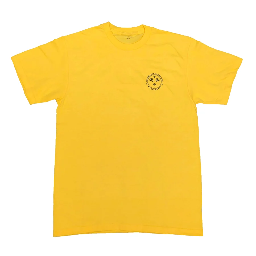 Face logo tee yellow