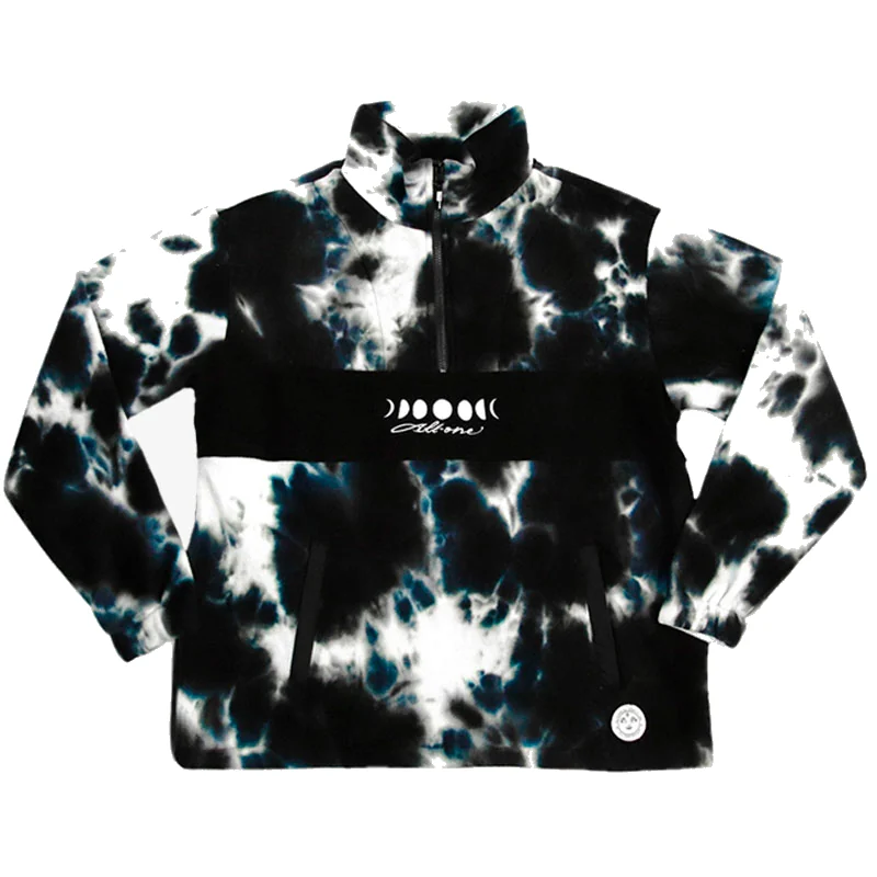 Moonphases Half Zip Fleece - Storm Tie dye