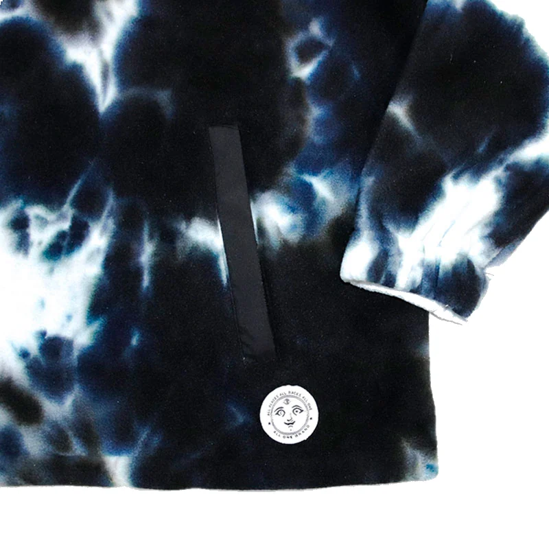 Moonphases Half Zip Fleece - Storm Tie dye