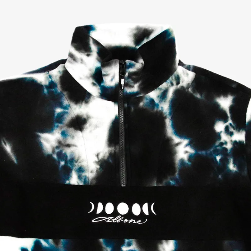 Moonphases Half Zip Fleece - Storm Tie dye