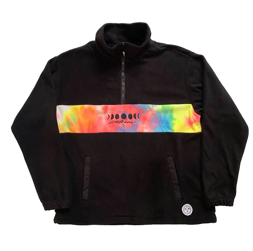 Moonphases Half Zip Fleece - Stripe dye