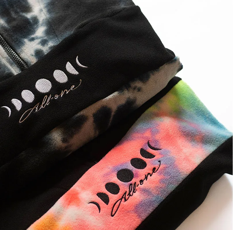 Moonphases Half Zip Fleece - Stripe dye