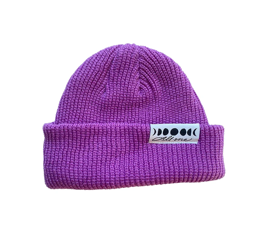 Moonphases Shortcut Beanie - Purple