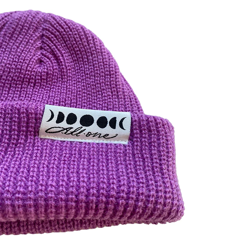 Moonphases Shortcut Beanie - Purple