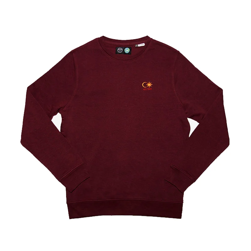 Opposites Organic Creneck - Burgundy
