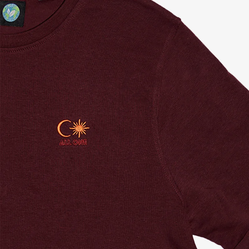 Opposites Organic Creneck - Burgundy