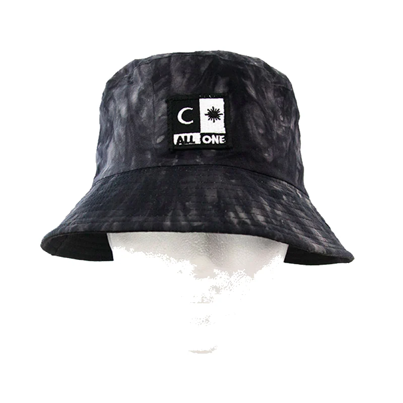 Tie Dye Reversible Bucket Hat - Black Fade/Black