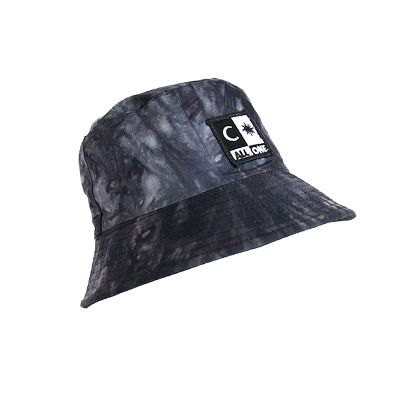 Tie Dye Reversible Bucket Hat - Black Fade/Black