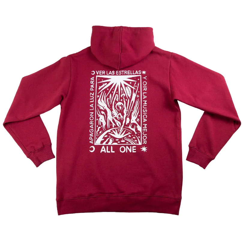 Ver Las Estrellas Hoodie- Burgundy