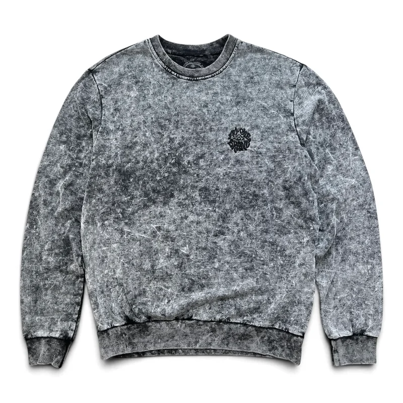 Psycheyelic Washed Crewneck - Black
